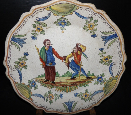Assiette moustiers xviiie - assiette,