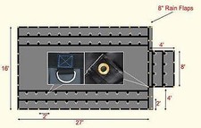 Bâche en bois robuste - 16' x