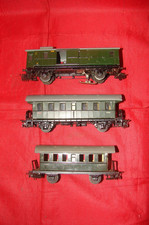 MARKLIN HO LOT 3 VOITURES FOURGON TOLE VERT TRAIN ELECTRIQUE