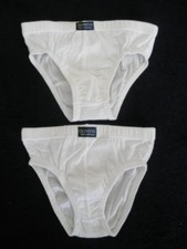 LOT DE 2 SLIPS GARCON AGE 2/3 ANS MARQUE OLYMPIA COULEUR BLANC 100% COTON