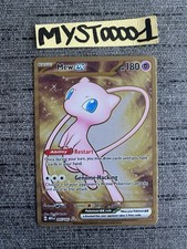 Carte Pokemon Mew Metal 205/165 Gold Promo 151 Anglais 