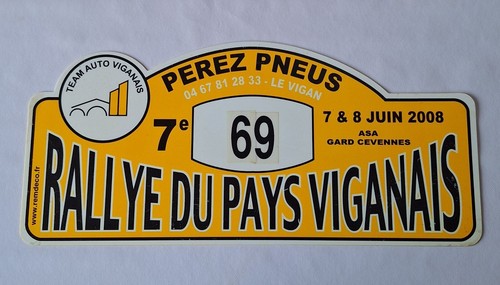 Plaque rallye pays - rallye, du