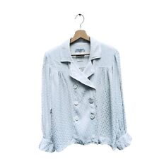 Yves Saint Laurent  FW 1991 White Dot Double Breasted Shirt  Size 36 fits M