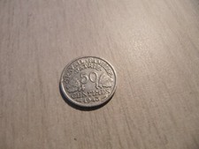 PIECE DE MONNAIE DE FRANCE  50c francisque alu 1943