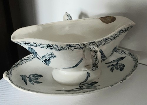 Saucière ancienne faïence - saucière,