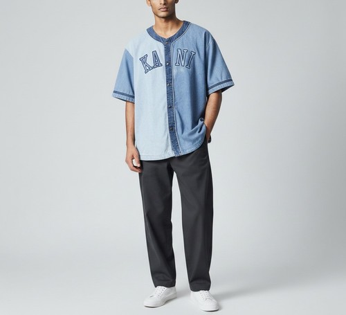Karl kani chemise homme bleu - karl,