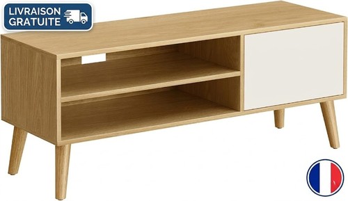 Meuble 120cm bois chêne - meuble, tv