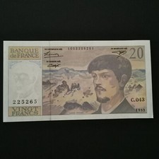BILLET 20 FRANCS DEBUSSY 1993