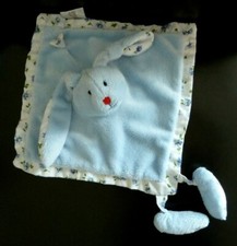 *. DOUDOU ET COMPAGNIE PLAT AUBERT CONCEPT LAPIN BLEU BLANC FLEUR  NEUF* 