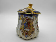 RAVISSANT MOUTARDIER EN FAIENCE DE DESVRES DECOR ROUEN 