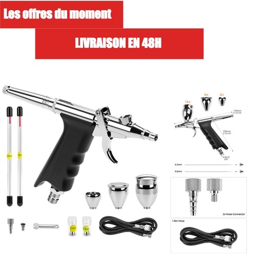 Qwork kit pistolet aérographe - kit,
