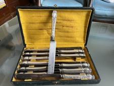 Très Jolis 12 Anciens Grands couteaux, Métal argenté lame En Acier , Début 1900