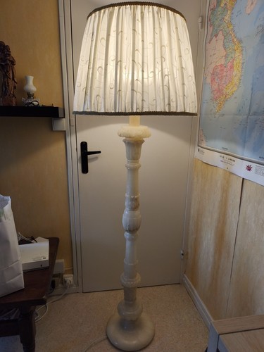 Lampadaire ancien albâtre - en,