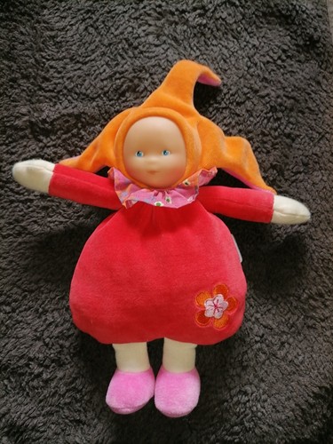 Doudou poupée lutin rouge - doudou,