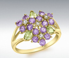 9ct or Jaune Améthyste &