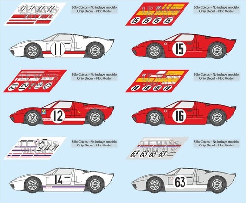 Décal ford gt40 mans 1966 - gt40,