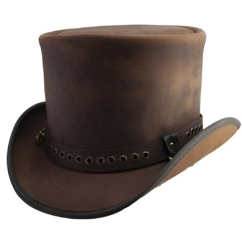 Chapeau anneaux cuir - chapeau, en