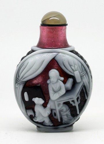 Tabatière chinoise verre - tabatière, en