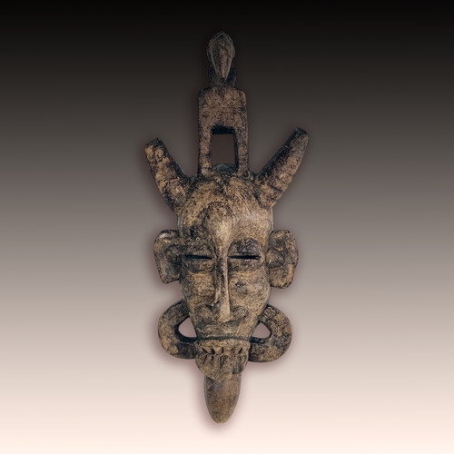 Grand masque africain bois - masque,