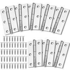 8 Pcs Charnière Acier 75mm × 50mm - Charnières à Roulement Piano Inox Paumell...