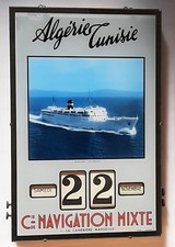 Ancien CALENDRIER Pub GERRER 1958 Cie NAVIGATION MARSEILLE ALGERIE TUNISIE