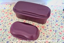 Lot De 2  boites Cuiseurs Solo micro onde  Pâtes et omelette Tupperware Violet