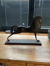 Rare Cheval Étrusque Bronze Signé Pierre Chenet XX eme