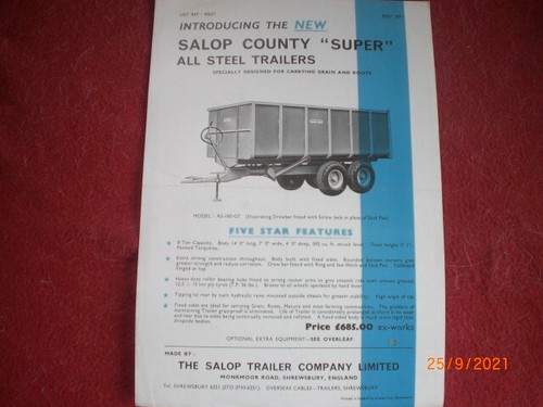 Old leaflet salop county - old,