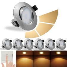 Spots Encastrables LED Blanc Chaud 3000K 10W, Lot de 6, Niveaux Dimmables 3, ...