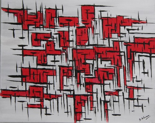 Tableau peinture abstrait - peinture,