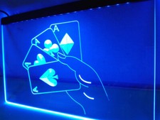 Poker Ace Lucky Beer Bar LED enseigne lumineuse néon cadeau décoration de la ...
