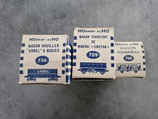 3 wagons HORNBY H0 en boite ARBEL, SIMOTRA et Tombereau 708 - 709 - 726