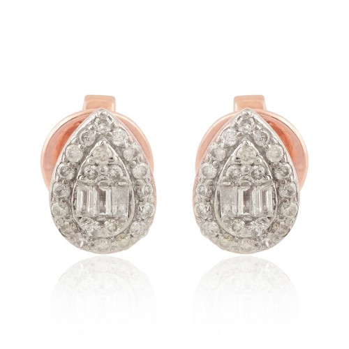 Diamant pavé boucles - h,