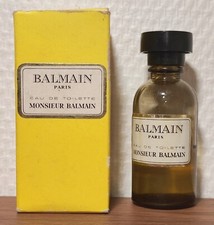 Vintage Eau de Toilette Monsieur Balmain 30 ml. Étiquette. Boîte. Moitié plein 
