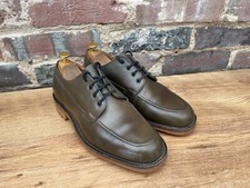 Church's Cheaney Chaussures UK 9 Ue 43 G Marron Vert Worn Twice Commando Semelle