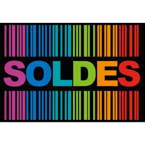Solde ambiance code barre noir - code,