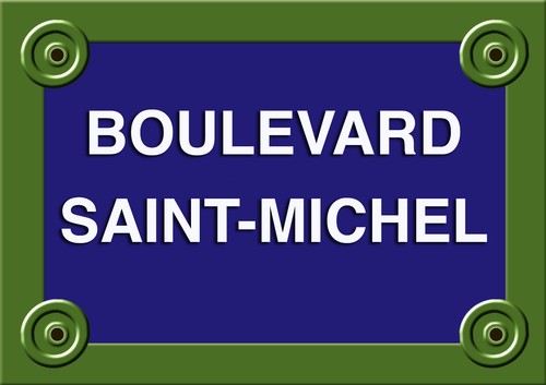 Plaque rue paris boulevard - plaque,