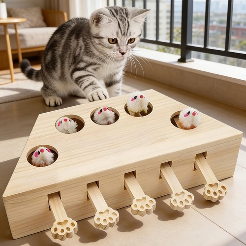 Jeu tape taupe pour chats - pour,