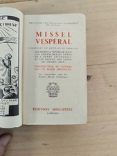 missel vesperal 1944 latin francais ED mellottée limoges 1653 pages