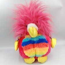 Ancienne peluche oiseau rose
