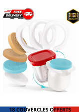 12 Adaptateurs SEB MULTIDELICES + 18 Couvercles pour Rendre Compatible Vos Pots