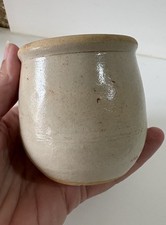 Moutardier pot Yaourt gres Blanc Gris Deco Collection Cuisine Patine Shabby Deco