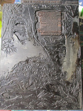 Plaque pour lithographie JEAN DE LA FONTAINE . LES DEUX RATS LE RENARD ET L'OEUF