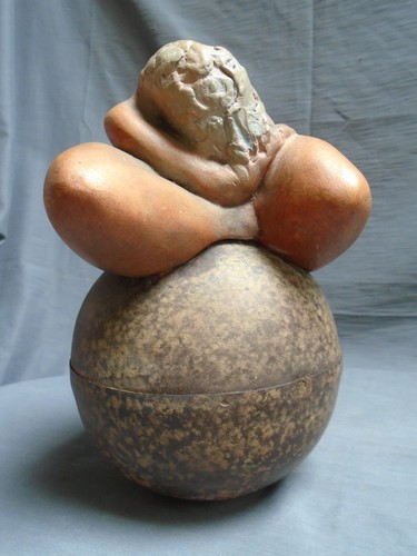 Sculpture terre cuite - , patinée