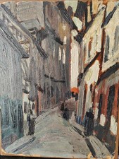 Tableau Rue Lamauve a Rouen par Le Trividic Ecole de Rouen 