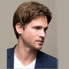 Perruque cheveux courts marron Gary pour hommes naturels et droits