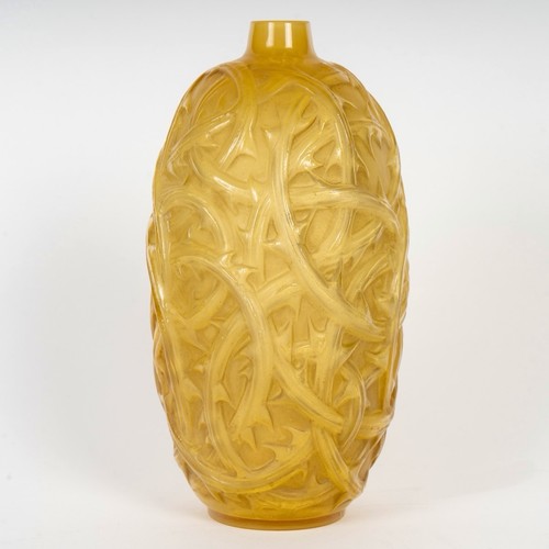 Vase ronces verre jaune - ronces,