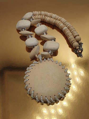 Collier artisanal bois - collier,