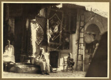 Photo vintage pictorialiste 1930 Algérie - Marchands de Tapis - tapis oriental