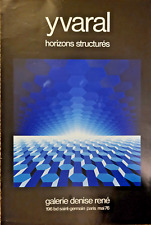 YVARAL VASARELY - AFFICHE D'EXPOSITION ORIGINALE - GAL DENISE RENE PARIS - RARE - 1976